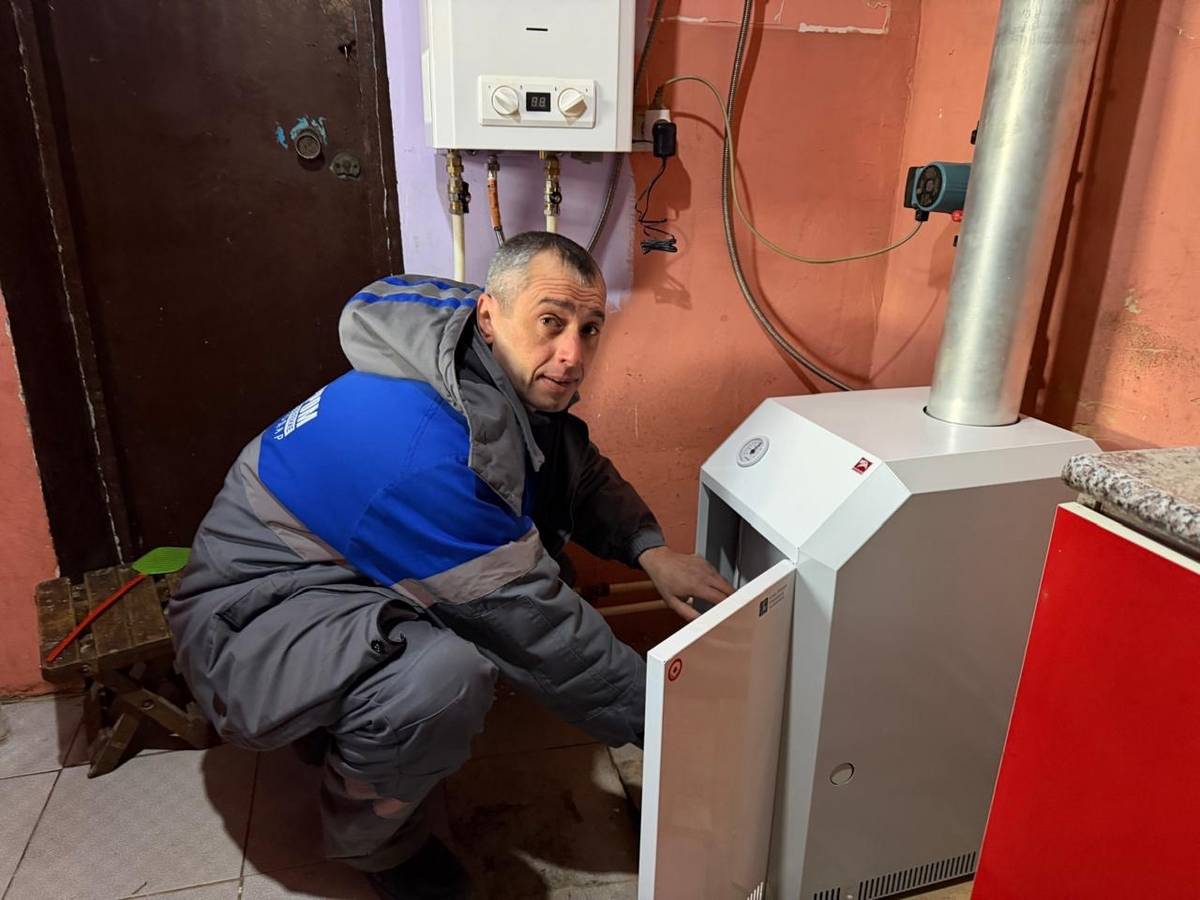 Для отопления подключили газовый котел